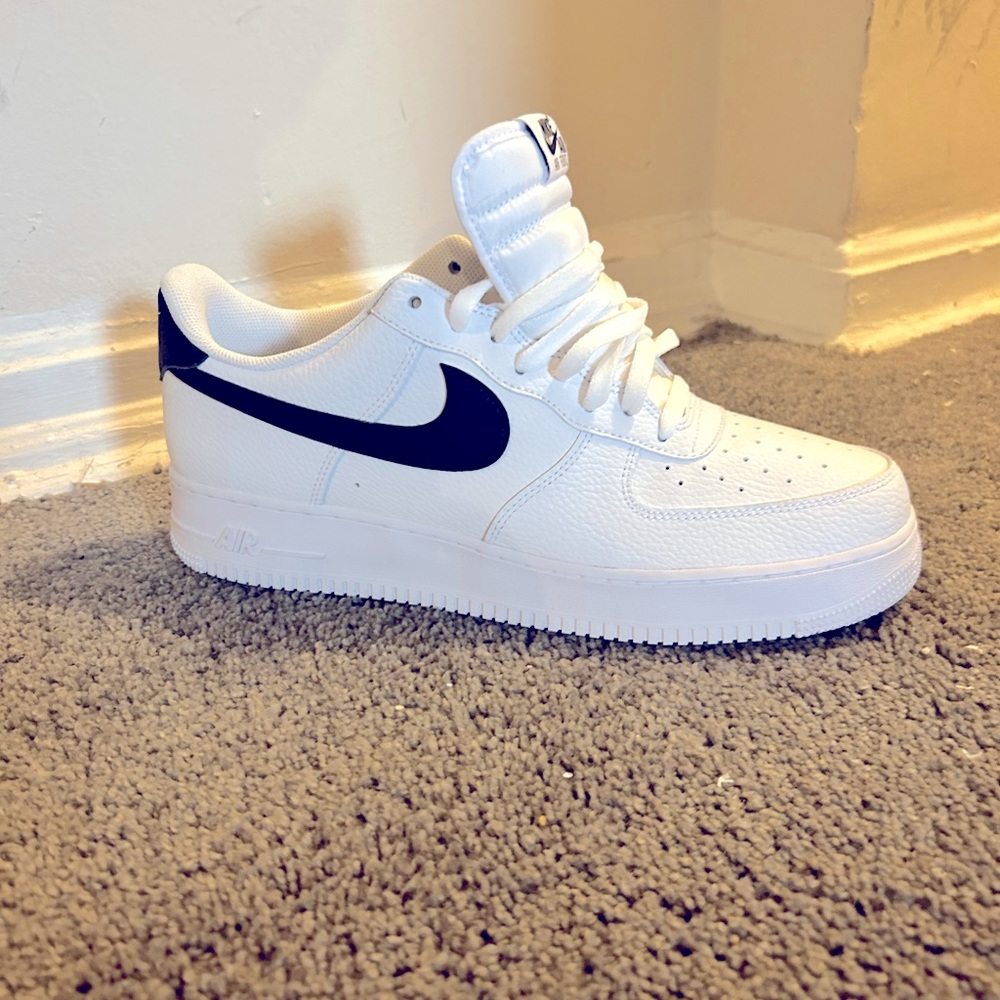 Hello,  NEW in the box Men’s size 14 white/black Air Force 1.